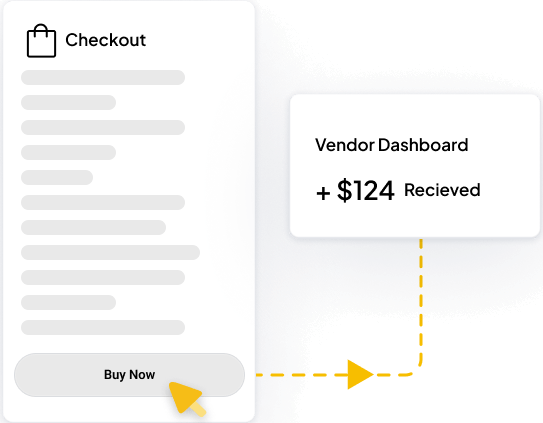 A highlighted yellow checkout button