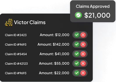 Image of the claim approval page