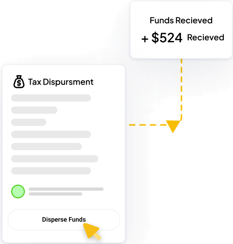 An image of the transfer of funds to the tax department