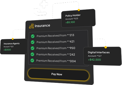 The insurance payment screen displays various payment options