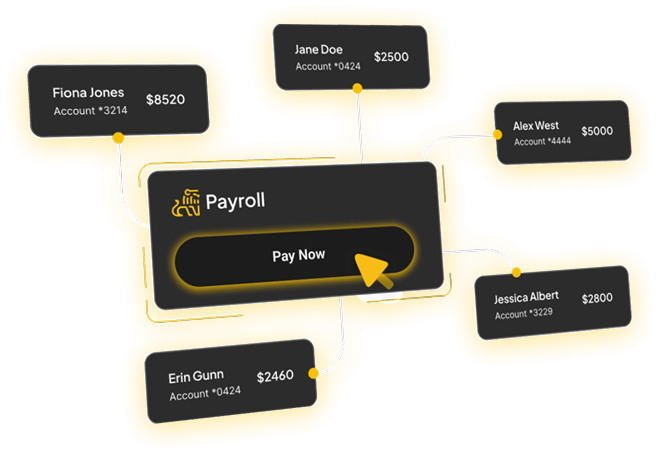 Payroll software interface designed for small businesses